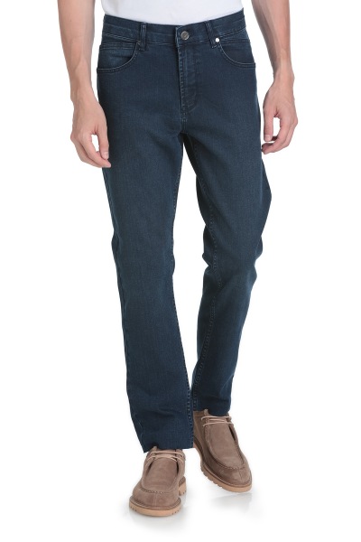 Lacivert Regular Fit 5 Cep Pamuklu Kot Pantolon - 2