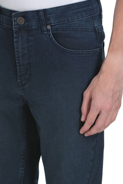 Lacivert Regular Fit 5 Cep Pamuklu Kot Pantolon - 4