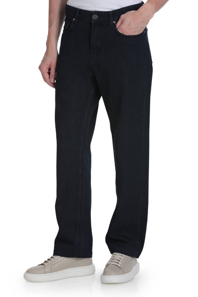 Lacivert Regular Fit 5 Cep Pamuklu Kot Pantolon - Saykı (1)