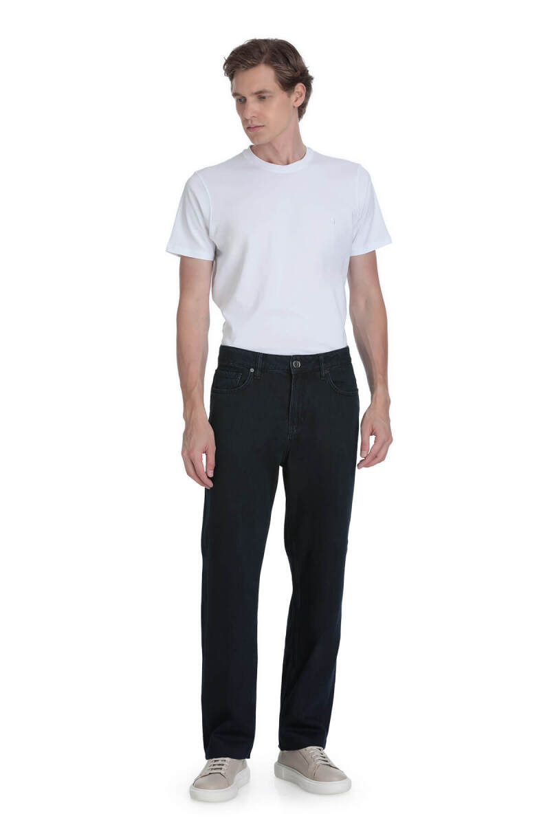 Lacivert Regular Fit 5 Cep Pamuklu Kot Pantolon - Saykı