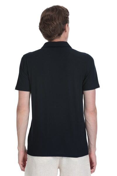 Lacivert Regular Fit Apaş Yaka Gömlek - 5