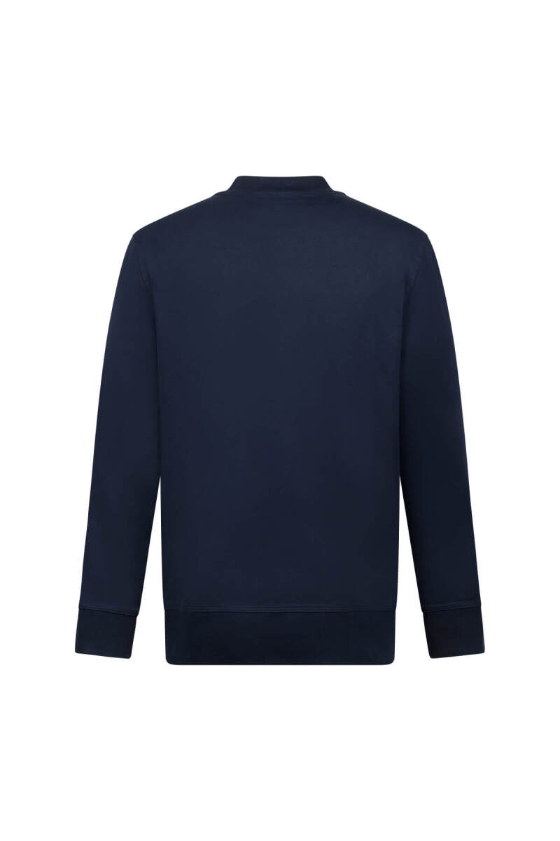 Lacivert Regular Fit Baskılı Pamuklu Bisiklet Yaka Sweatshirt - HTML (1)