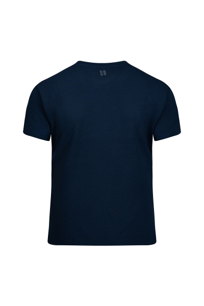 Lacivert Regular Fit Bisiklet Yaka Tişört - 3