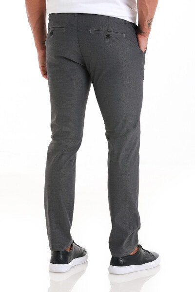 Lacivert Regular Fit Desenli Yandan Cep Pamuklu Jogger Pantolon - 5