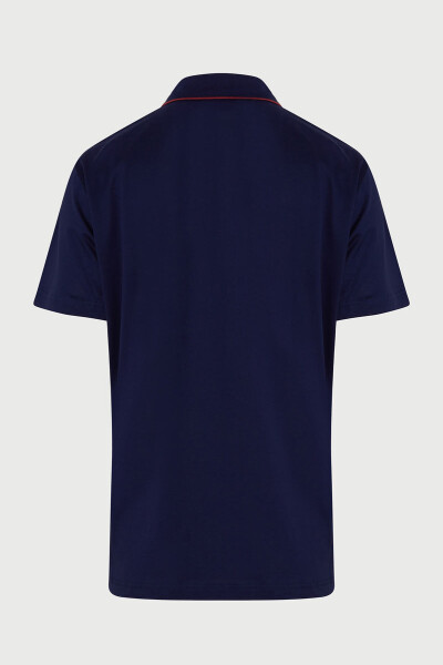 Lacivert Regular Fit Merserize Polo Yaka %100 Pamuk Tişört - 2