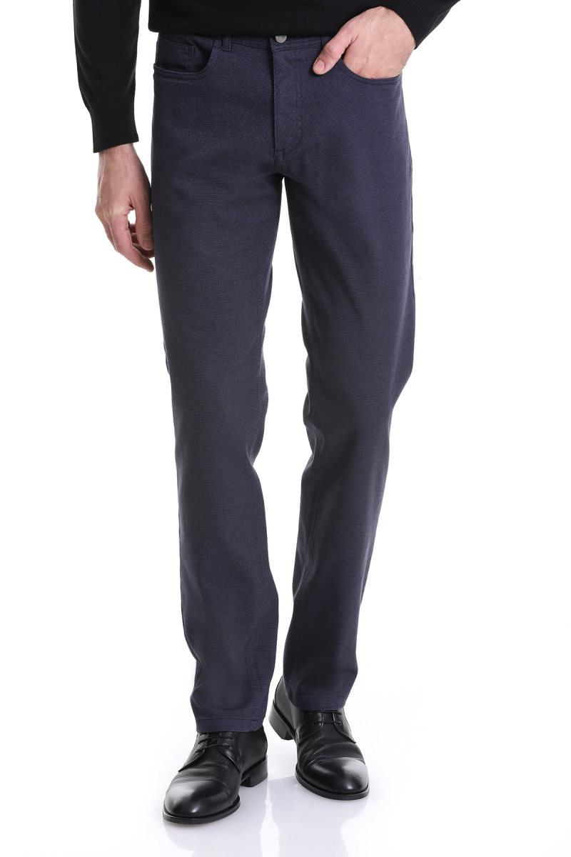 Lacivert Regular Fit 5 Cep Pamuklu Kot Pantolon - Hatemoğlu (1)