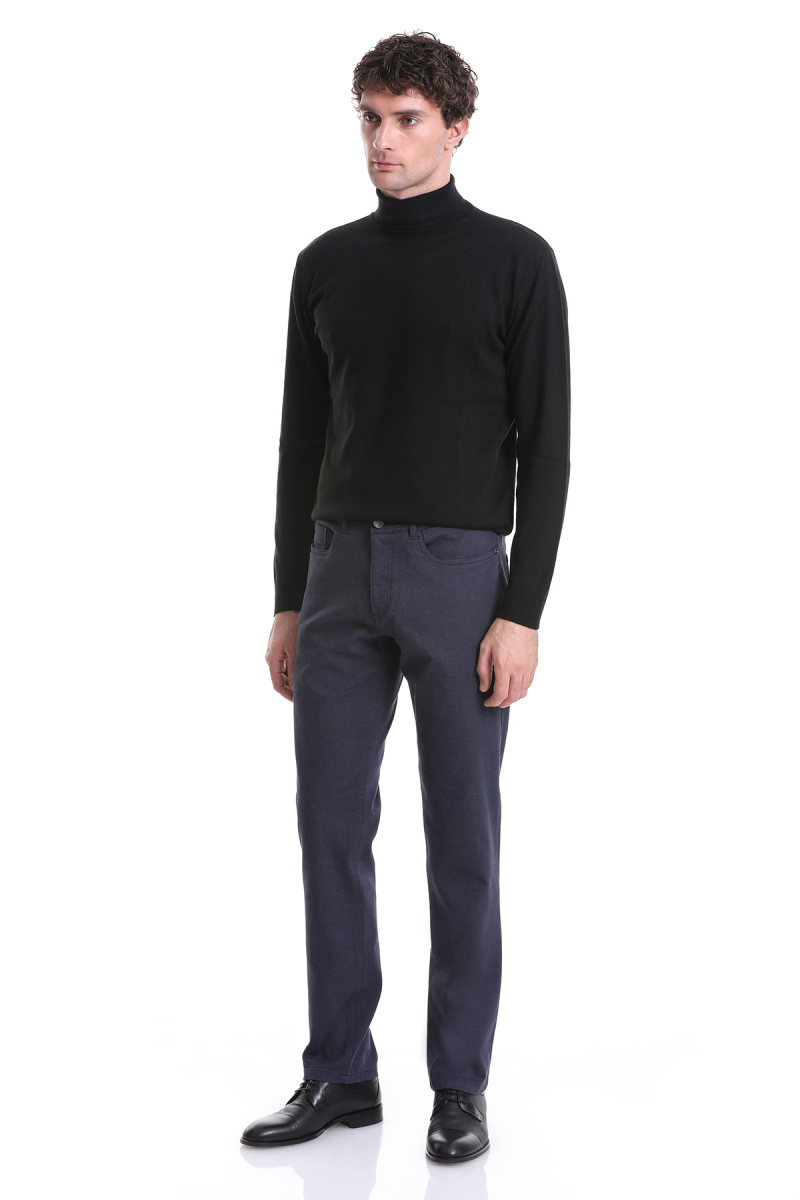Lacivert Regular Fit 5 Cep Pamuklu Kot Pantolon - Hatemoğlu