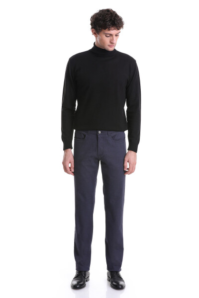 Lacivert Regular Fit 5 Cep Pamuklu Kot Pantolon - 4