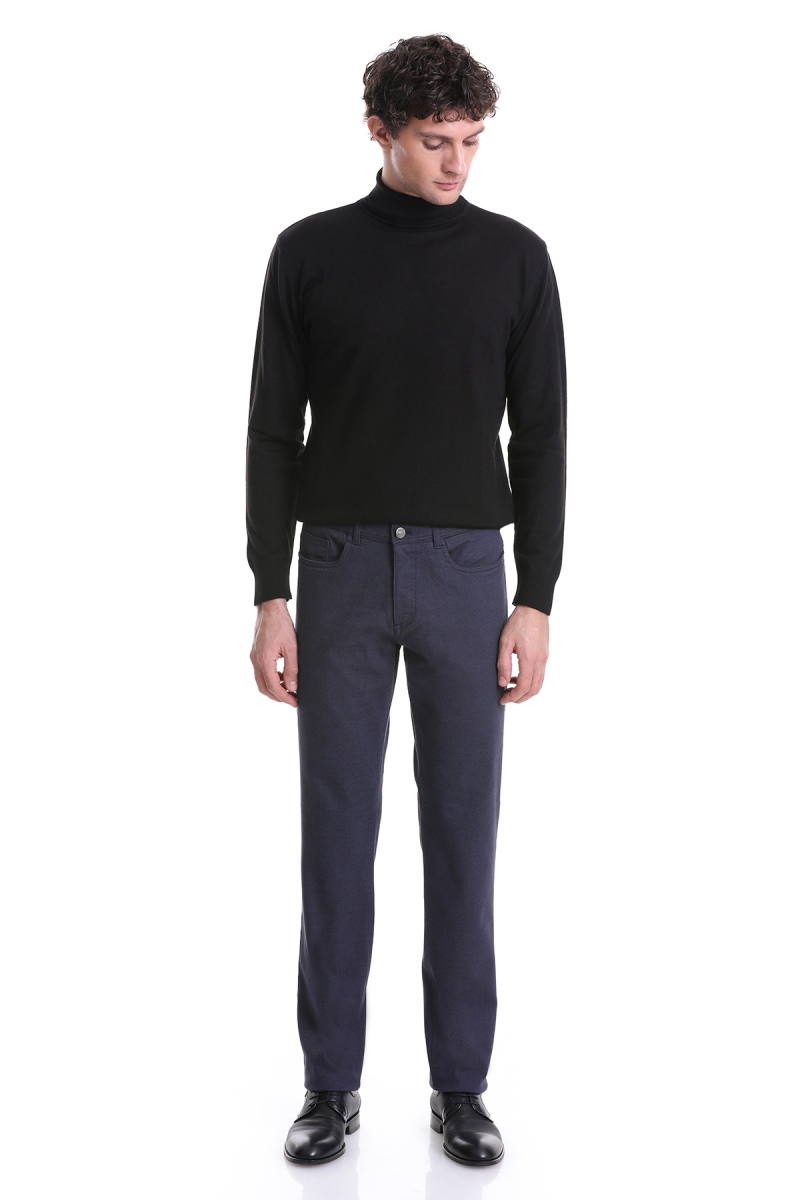 Lacivert Regular Fit 5 Cep Pamuklu Kot Pantolon - Hatemoğlu (1)