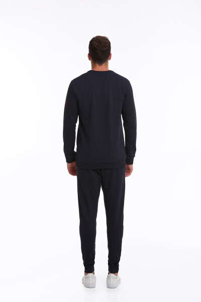 Lacivert Regular Fit Pamuklu Bisiklet Yaka Sweatshirt - 9