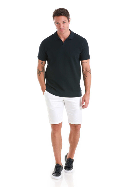 Lacivert Regular Fit Polo Yaka Pamuklu Tişört - 2