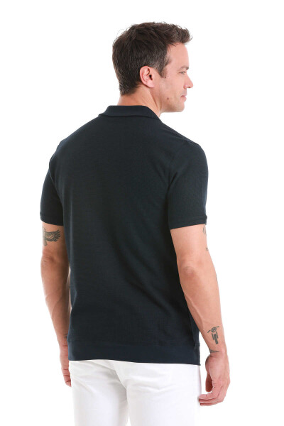 Lacivert Regular Fit Polo Yaka Pamuklu Tişört - 6