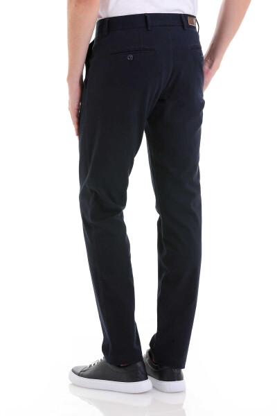 Lacivert Regular Fit Yandan Cep Kanvas Pantolon - 5