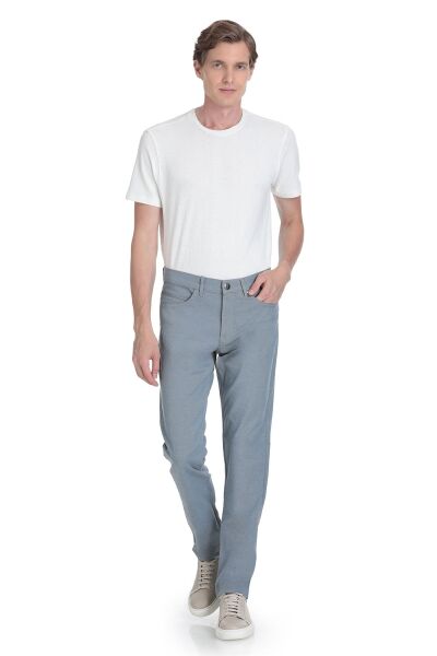 Lacivert Regular Fit Pamuklu 5 Cep Kanvas Pantolon 