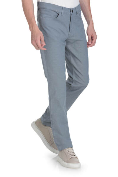 Lacivert Regular Fit Pamuklu 5 Cep Kanvas Pantolon - 2