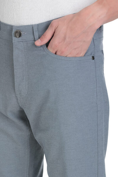 Lacivert Regular Fit Pamuklu 5 Cep Kanvas Pantolon - 3