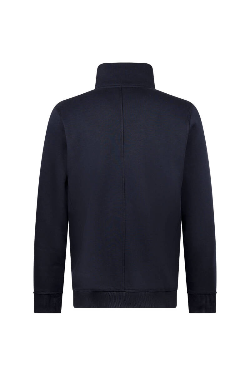 Lacivert Regular Fit Pamuklu Tam Fermuarlı Sweatshirt - HTML (1)