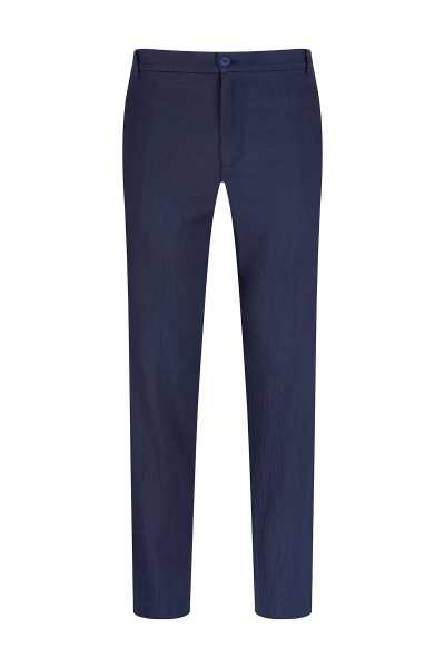 Lacivert Regular Fit Yandan Cepli 100% Pamuk Jogger Pantolon - 1