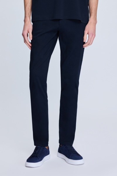 Lacivert Regular Fit Yandan Cepli Casual Kanvas Pantolon - 2