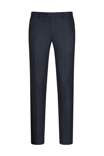 Lacivert Regular Fit Yandan Cepli Kumaş Pantolon 
