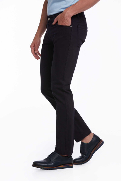 Lacivert Regular Fit Pamuklu 5 Cep Kot Pantolon - 2