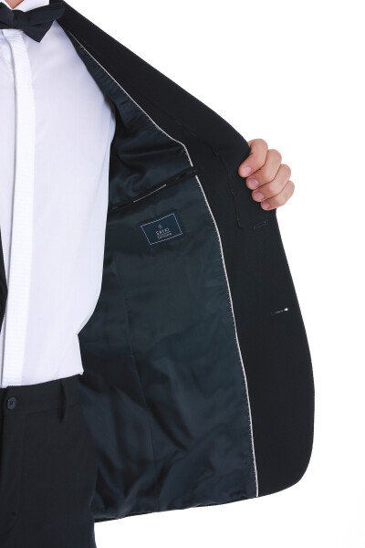 Lacivert Slim Fit Çıkma Şal Yaka Damatlık Smokin - 6