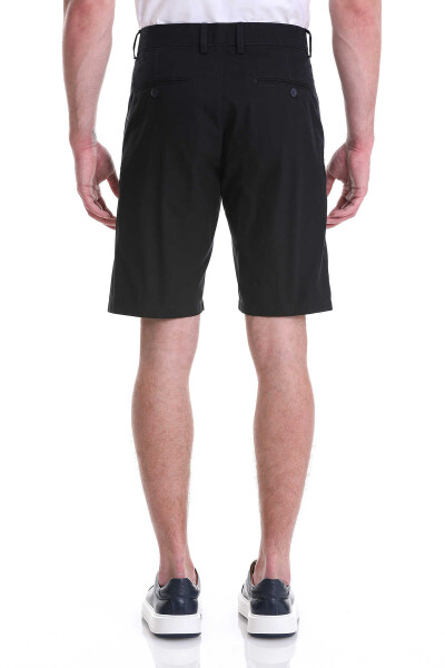 Lacivert Slim Fit Düz Yandan Cepli Basic Şort - 5