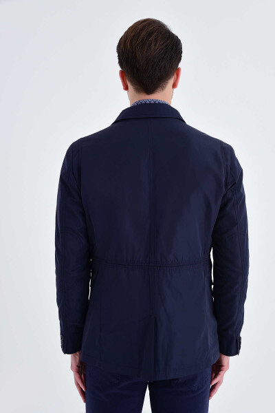 Lacivert Slim Fit Mevsimlik Mont - 4