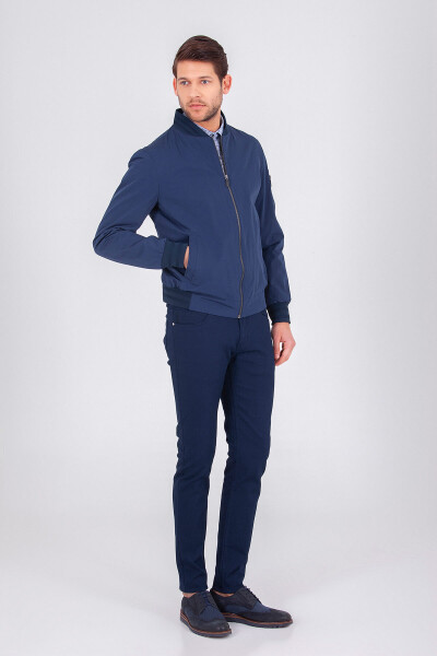 Lacivert Slim Fit Mevsimlik Mont - 3