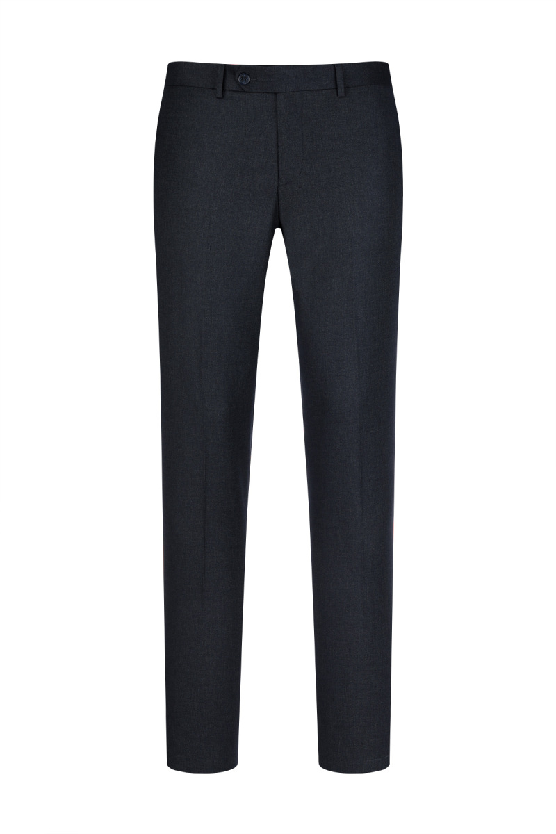 Lacivert Slim Fit Yandan Cep Kumaş Pantolon - Hatemoğlu