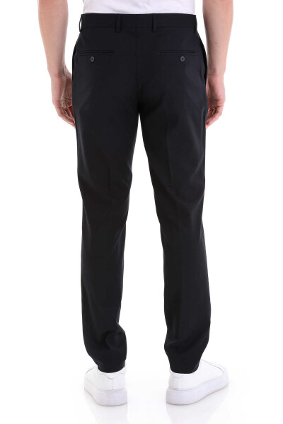 Lacivert Slim Fit Yandan Cepli Düşük Bel Kumaş Pantolon - 5