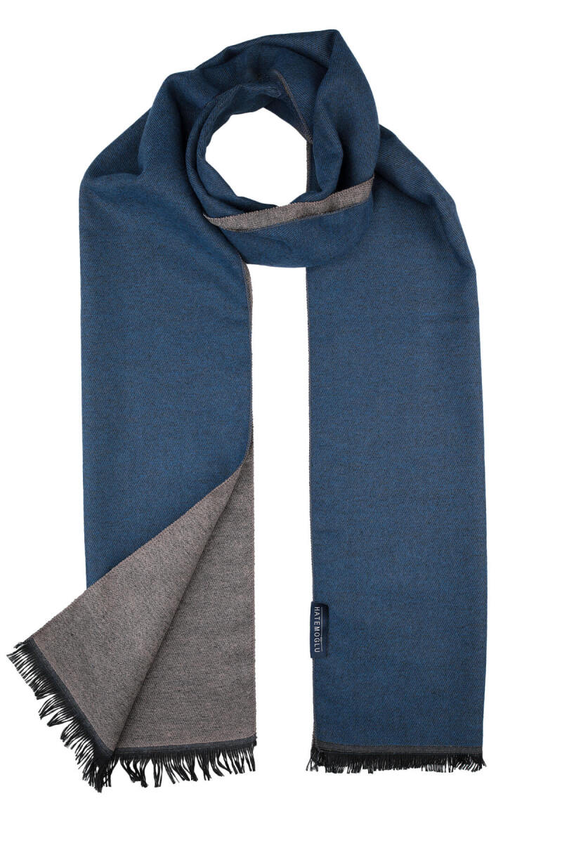 Lacivert - Vizon Çift Taraflı Atkı - Hatemoğlu (1)