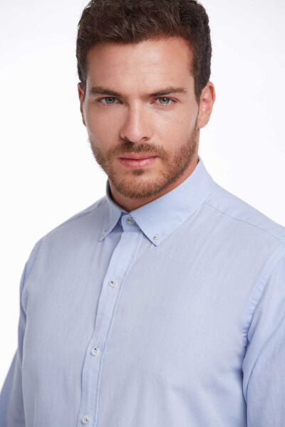 Mavi Comfort Fit 100% Pamuk Düğmeli Yaka Uzun Kollu Casual Oxford Gömlek - 5