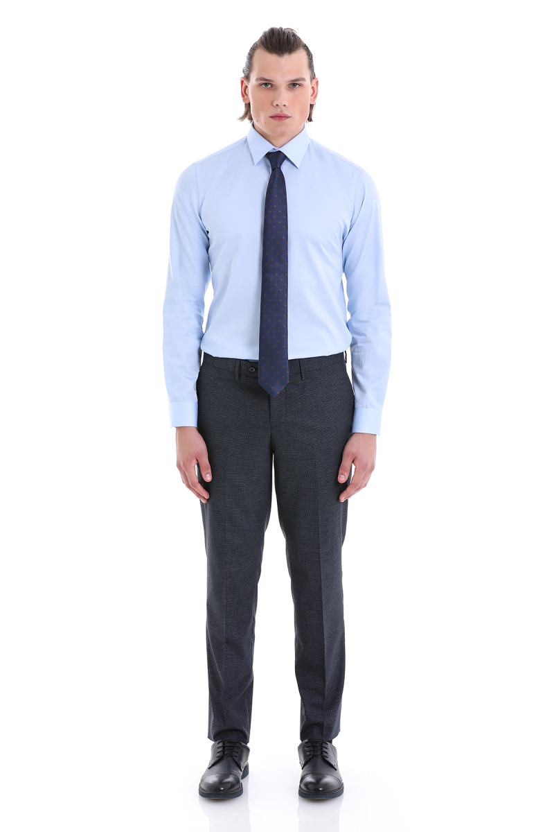 Mavi Comfort Fit 100% Pamuk Düğmeli Yaka Uzun Kollu Saten Gömlek - Hatem Saykı (1)