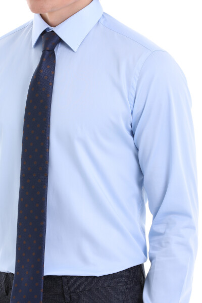 Mavi Comfort Fit 100% Pamuk Düğmeli Yaka Uzun Kollu Saten Gömlek - 5