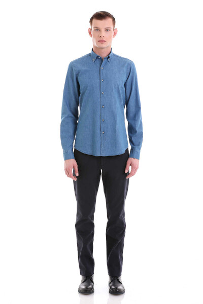 Mavi Comfort Fit 100% Pamuklu Düğmeli Yaka Uzun Kollu Klasik Gömlek - 2