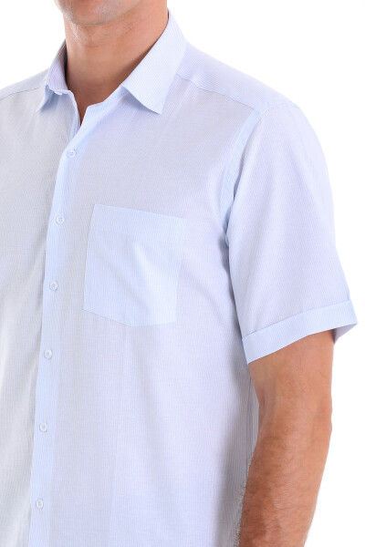 Mavi Comfort Fit Kareli Pamuklu Slim Yaka Kısa Kol Klasik Gömlek - 5