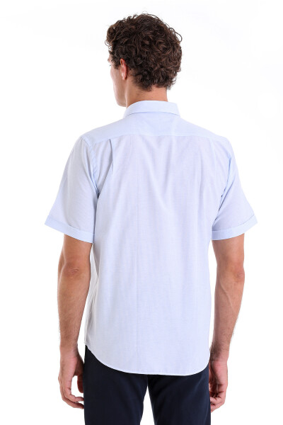 Mavi Comfort Fit Kareli Pamuklu Slim Yaka Kısa Kol Klasik Gömlek - 6