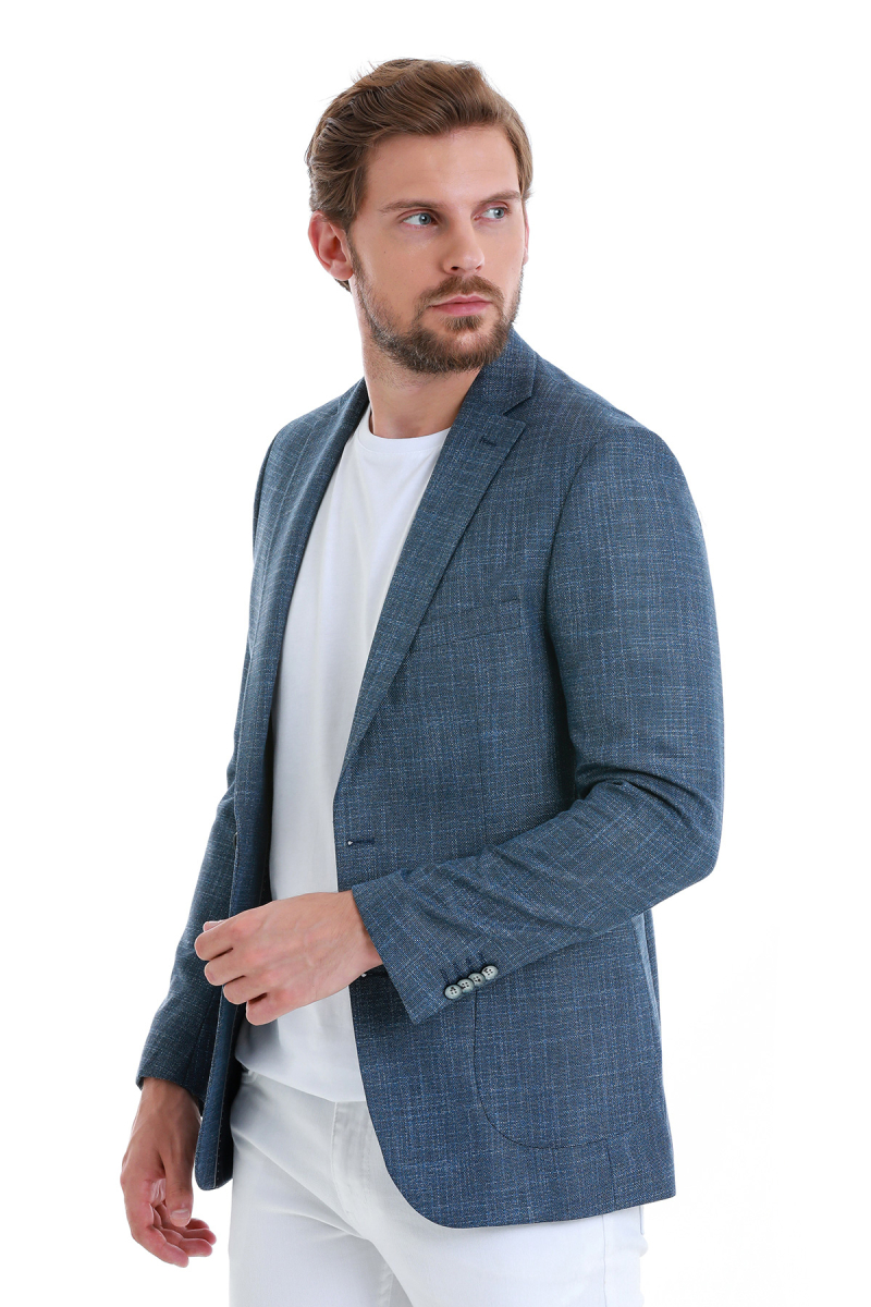 Mavi Comfort Fit Mono Yaka Klasik Ceket - Hatemoğlu (1)