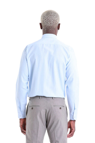 Mavi Comfort Fit Pamuklu Slim Yaka Uzun Kollu Klasik Gömlek - 5