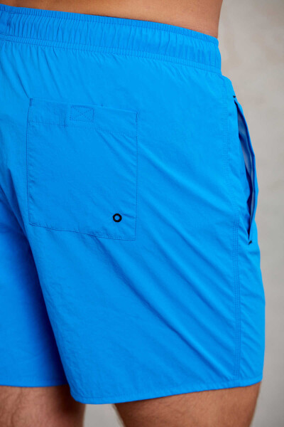 Mavi Dinamik Fit Düz Yandan Cep Deniz Şortu - 5