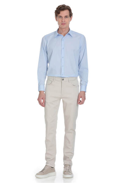 Mavi Klasik Fit Slim Yaka Pamuklu Uzun Kollu Gömlek - 2