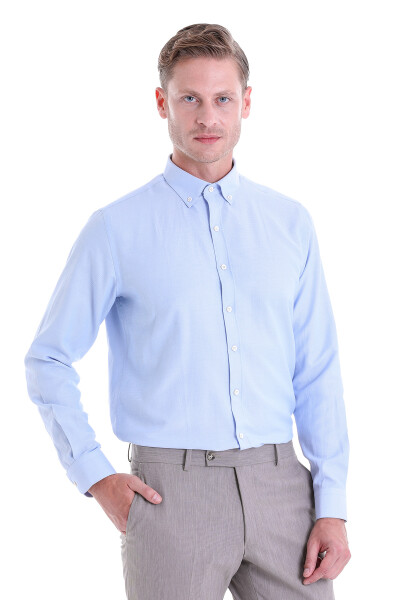 Mavi Comfort Fit Pamuklu Düğmeli Yaka Uzun Kollu Casual Gömlek - 2