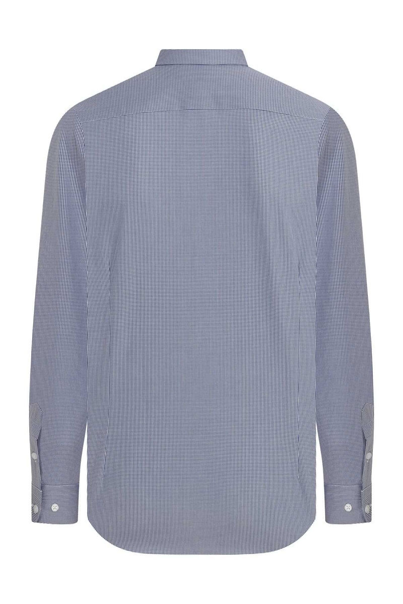 Mavi Slim Fit Kareli 100% Pamuk Uzun Kol Spor Gömlek - Hatemoğlu (1)