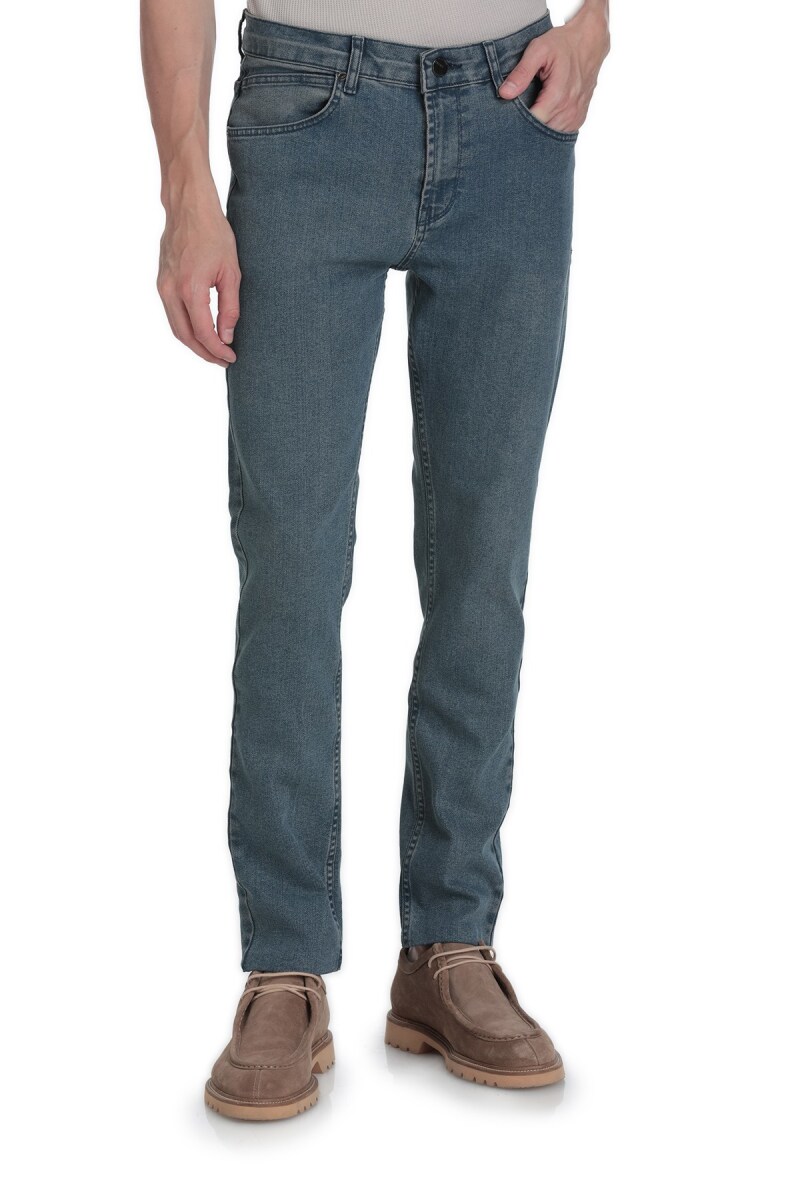 Mavi Rahat Kesim 5 Cep Pamuklu Kot Pantolon - Saykı (1)