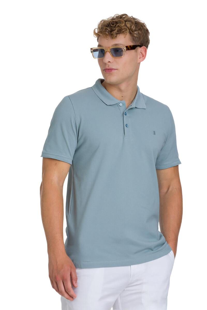 Mavi Regular Fit 100% Pamuklu Polo Yaka Tişört - Hatemoğlu