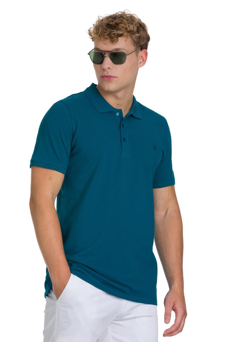 Mavi Regular Fit 100% Pamuklu Polo Yaka Tişört - Hatemoğlu