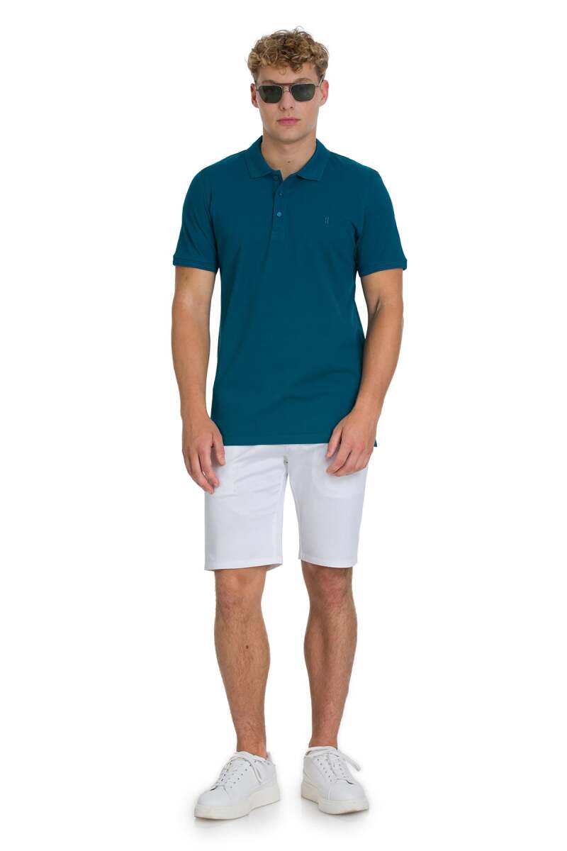 Mavi Regular Fit 100% Pamuklu Polo Yaka Tişört - Hatemoğlu (1)