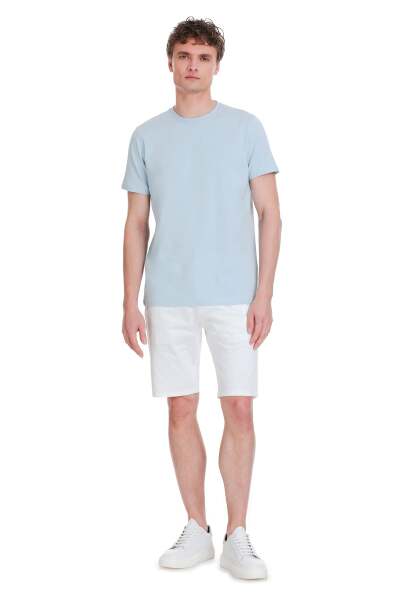 Mavi Regular Fit Bisiklet Yaka Pamuklu Tişört - 2