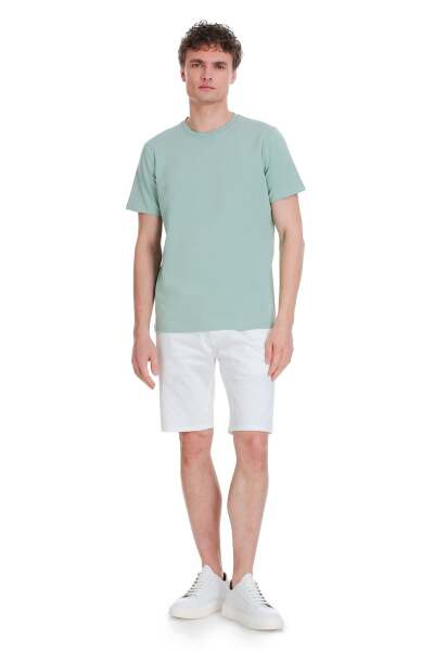 Mavi Regular Fit Bisiklet Yaka Pamuklu Tişört - 2